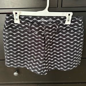 Old Navy Black and White Patterned Shorts